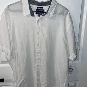 Men’s white linen shirt